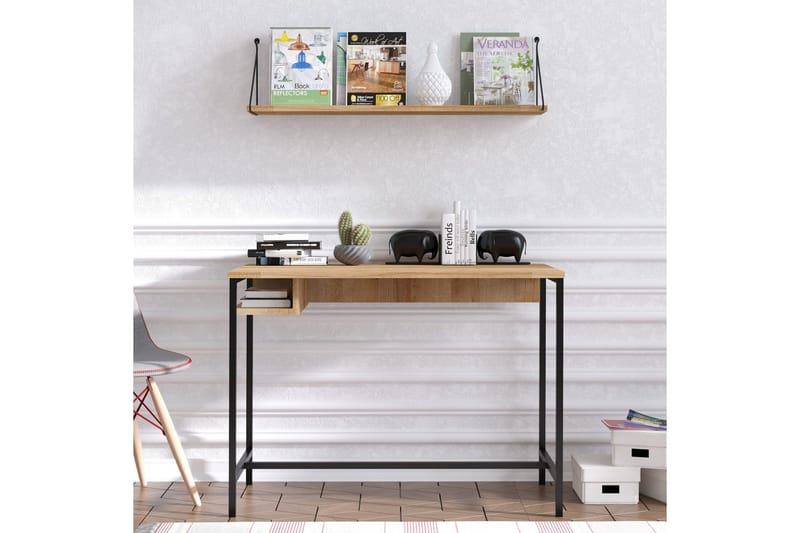 Cadris Skrivebord 60x100 cm - Eg/Sort - Møbler - Borde - Kontorbord - Skrivebord