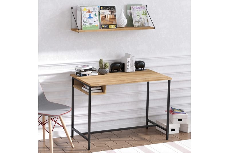 Cadris Skrivebord 60x100 cm - Eg/Sort - Møbler - Borde - Kontorbord - Skrivebord