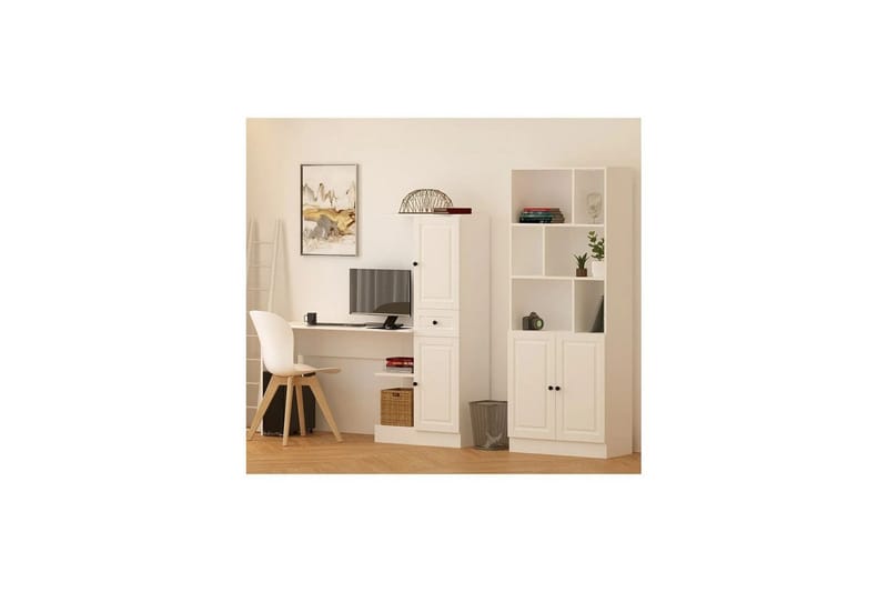 Ceyron Skrivebord 40x155 cm - Mat Hvid - Møbler - Borde - Kontorbord - Skrivebord