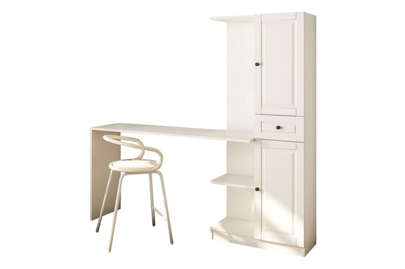 Ceyron Skrivebord 40x155 cm - Mat Hvid - Møbler - Borde - Kontorbord - Skrivebord