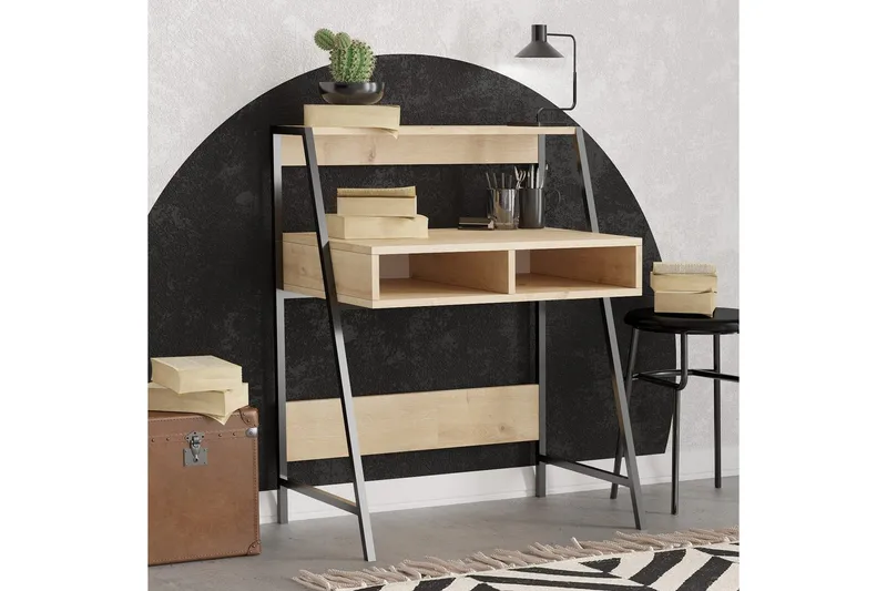 Chass Skrivebord 50x79 cm - Eg/Sort - Møbler - Borde - Kontorbord - Skrivebord