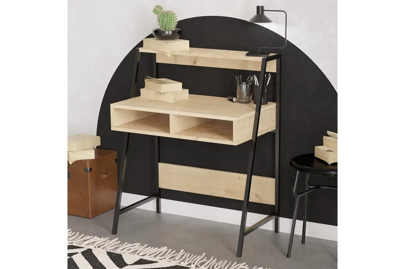 Chass Skrivebord 50x79 cm - Eg/Sort - Møbler - Borde - Kontorbord - Skrivebord