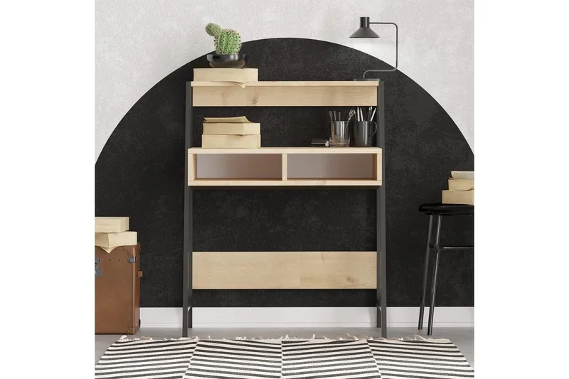 Chass Skrivebord 50x79 cm - Eg/Sort - Møbler - Borde - Kontorbord - Skrivebord