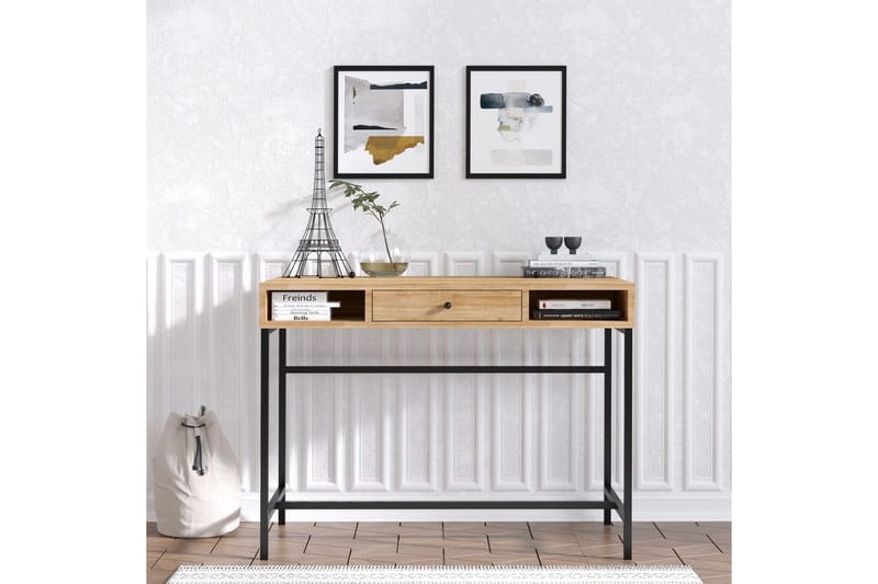 Cladells Skrivebord 60x100 cm - Eg/Sort - Møbler - Borde - Kontorbord - Skrivebord