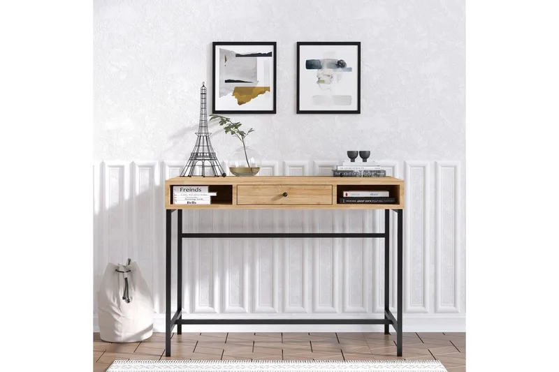 Cladells Skrivebord 60x100 cm - Eg/Sort - Møbler - Borde - Kontorbord - Skrivebord