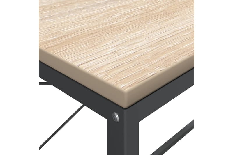 computerbord 110x60x70 cm spånplade sort og egetræ - Brun - Møbler - Borde - Kontorbord - Skrivebord