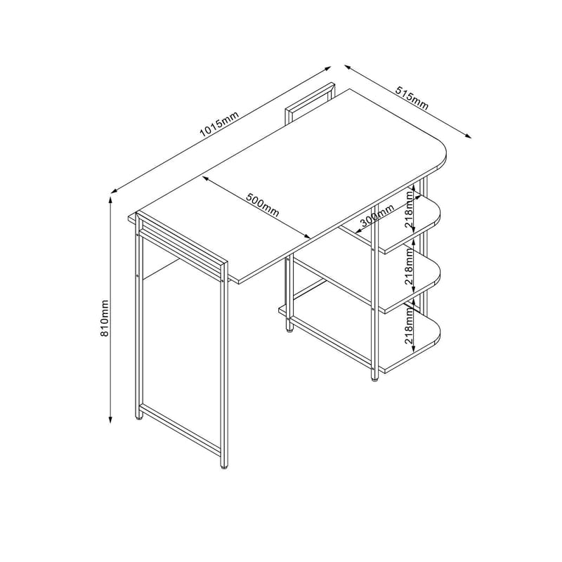 Desk HOME4YOU - lyst træ - Møbler - Borde - Kontorbord - Skrivebord