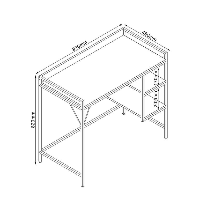 Desk HOME4YOU - lyst træ - Møbler - Borde - Kontorbord - Skrivebord