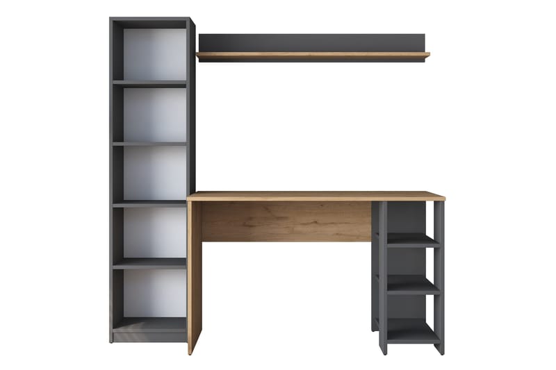 Eireann Skrivebord 45x160 cm, Valnød/Antracit