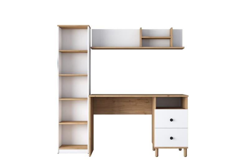 Eireann Skrivebord 50x120 cm, Valnød/Hvid