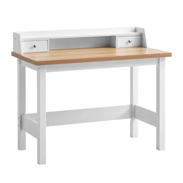 Eliara Skrivebord 106 cm - Hvid og egetræslook - Møbler - Borde - Kontorbord - Skrivebord