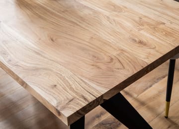 Fenaro Skrivebord 160x80 cm Industriel stil - Lys gyldenbrun og matsort - Møbler - Borde - Kontorbord - Skrivebord