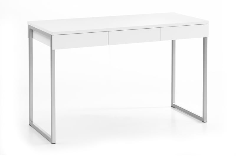Function Plus Skrivebord 126 cm med Opbevaring 3 Skuffer - Hvid/Krom - Skrivebord