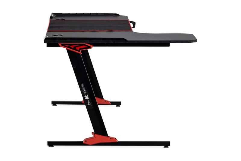 Areni Gamingbord LED lys 160 cm + Krusholder & Hovedtelefonh - Sort - Gamingbord