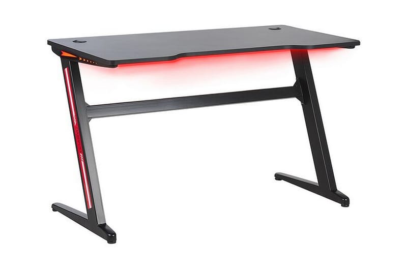 Darfur Gamingbord 120 cm med LED-belysning - Sort - Gamingbord