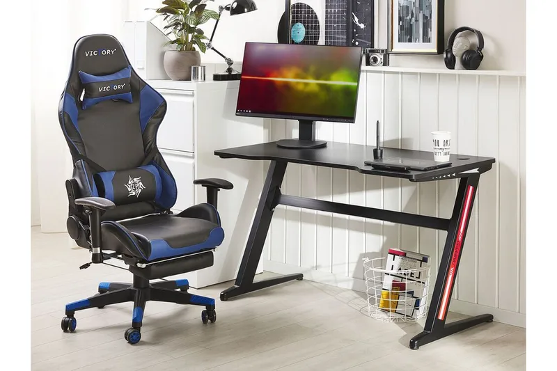 Darfur Gamingbord 120 cm med LED-belysning - Sort - Møbler - Borde - Kontorbord - Gamingbord