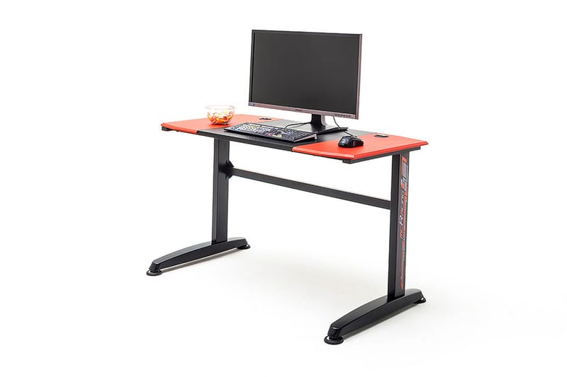 Tracis Gamingbord 120 cm - Rød/Sort - Gamingbord