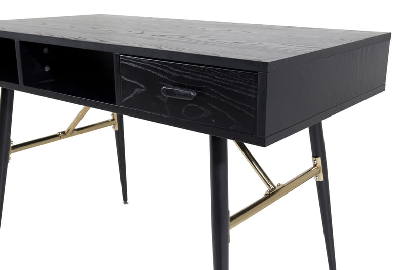 Gold Skrivebord 110 cm - Sort - Møbler - Borde - Kontorbord - Skrivebord