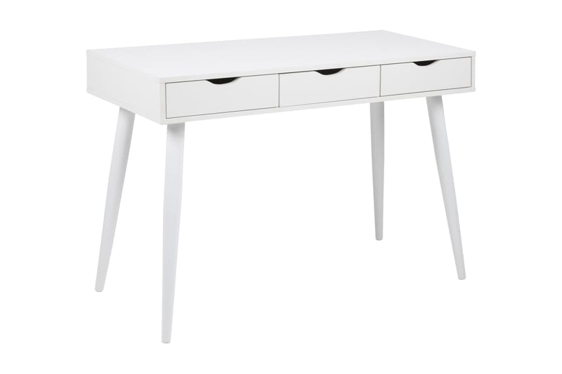 Gradina Skrivebord 110 cm med Opbevaring 3 Skuffer - Hvid - Skrivebord