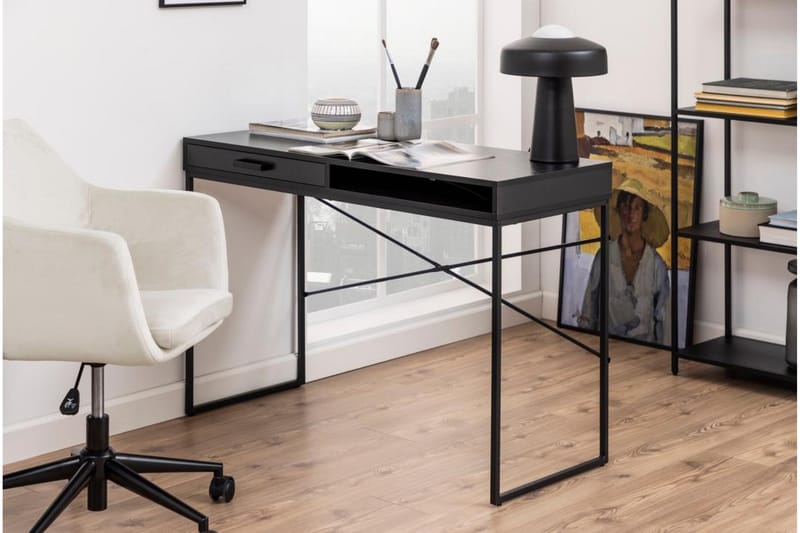 Hartsoe Skrivebord 45 cm - Sort - Møbler - Borde - Kontorbord - Skrivebord