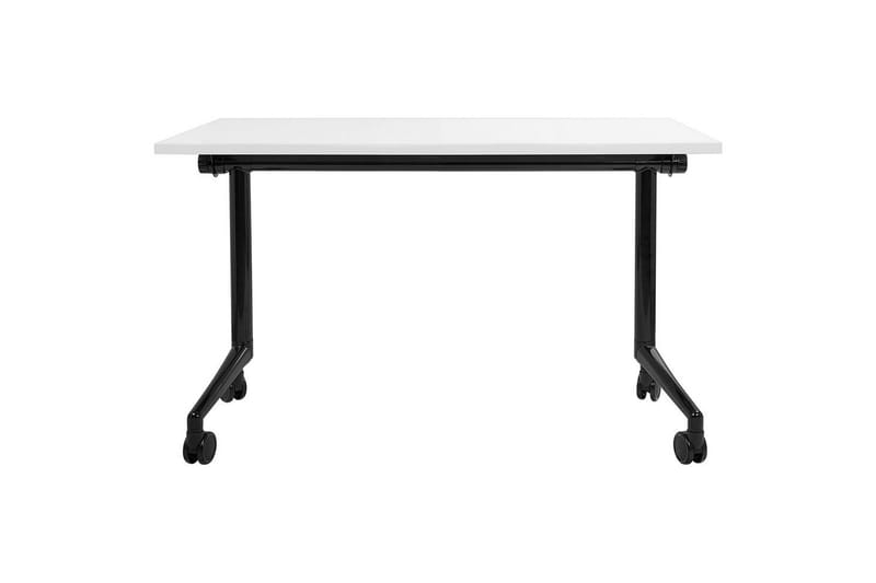 Hopfällbart skrivbord Beliani Cavi Ljus trä/svart, 120x60x75 cm White||Black 120x60x75 cm - Møbler - Borde - Kontorbord - Skrivebord