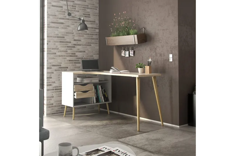 Hostafranc Skrivebord 81x145,1 cm - Natur - Møbler - Borde - Kontorbord - Skrivebord