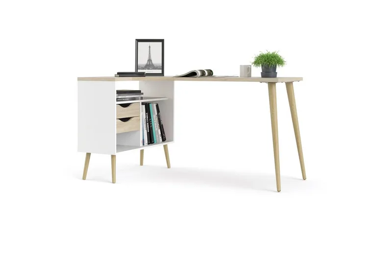 Hostafranc Skrivebord 81x145,1 cm - Natur - Møbler - Borde - Kontorbord - Skrivebord