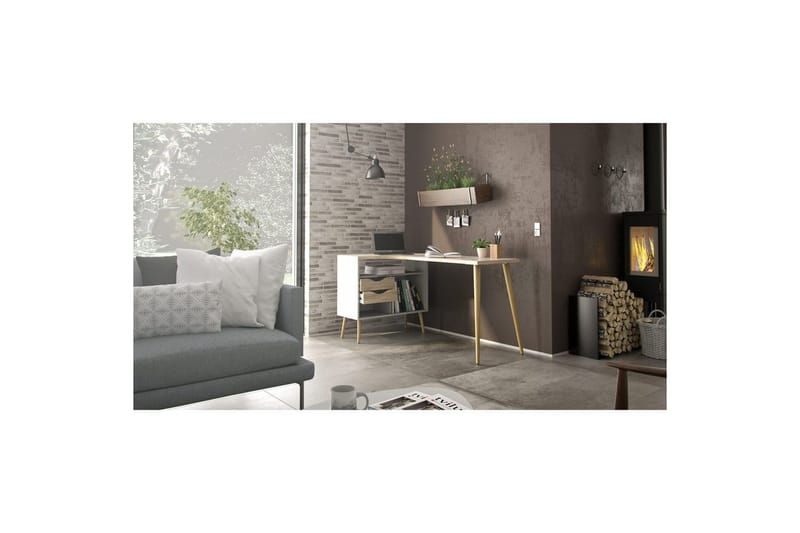 Hostafranc Skrivebord 81x145,1 cm - Natur - Møbler - Borde - Kontorbord - Skrivebord