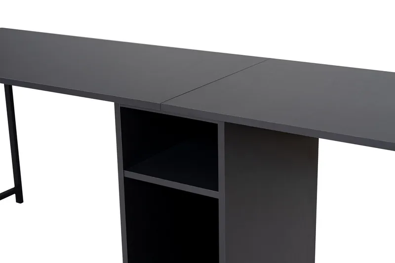 Hu Skrivebord 60x240 cm - Antracit/Sort - Møbler - Borde - Kontorbord - Skrivebord
