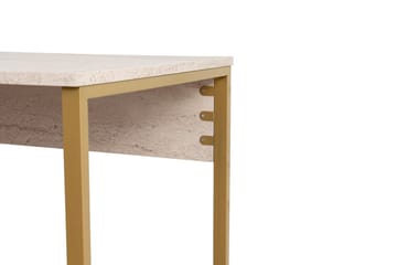 Hu Skrivebord 60x240 cm - Beige/Guld - Møbler - Borde - Kontorbord - Skrivebord