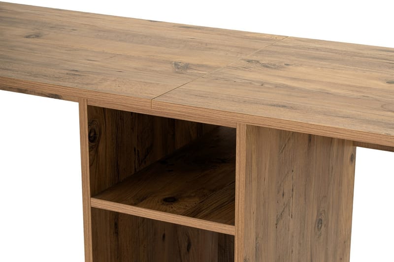 Hu Skrivebord 60x240 cm - Brun/Sort - Møbler - Borde - Kontorbord - Skrivebord
