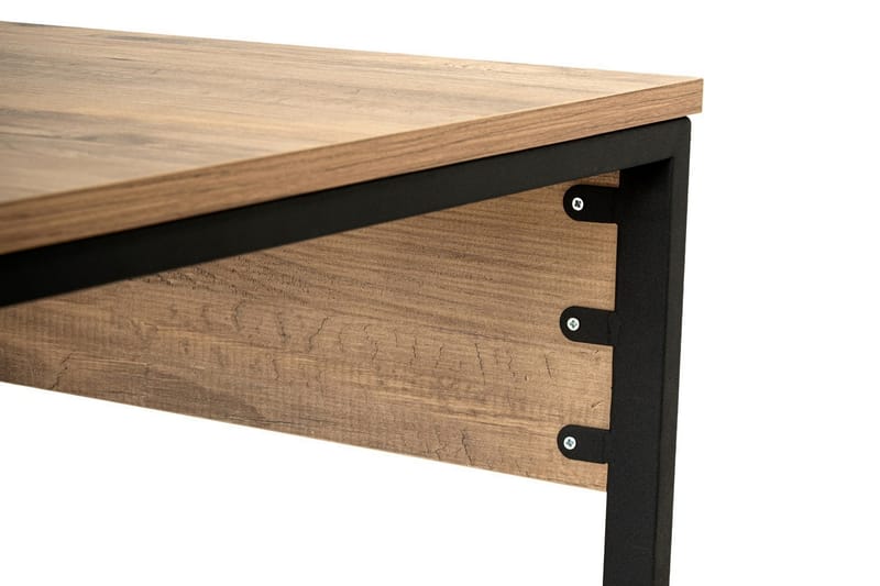 Hu Skrivebord 60x240 cm - Brun/Sort - Møbler - Borde - Kontorbord - Skrivebord