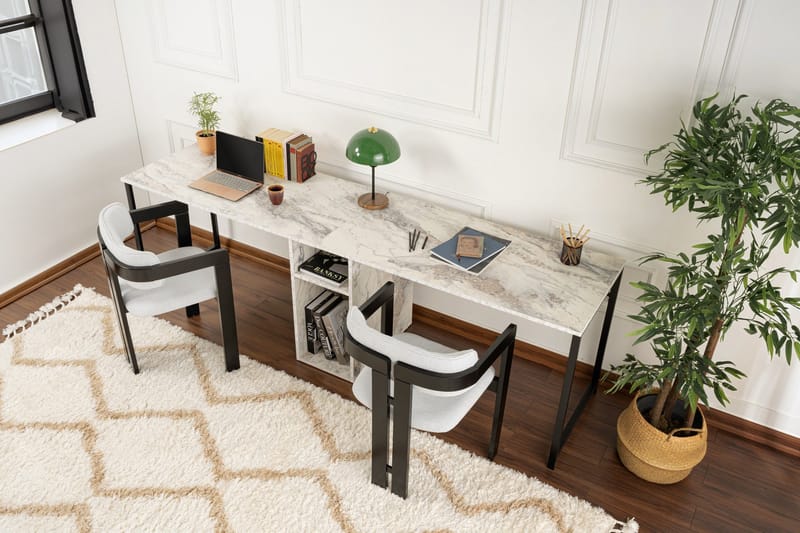 Hu Skrivebord 60x240 cm - Sort - Møbler - Borde - Kontorbord - Skrivebord