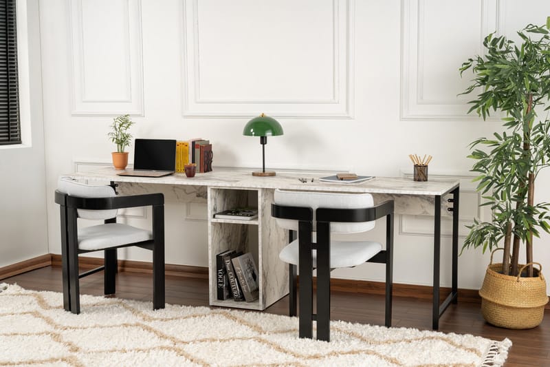 Hu Skrivebord 60x240 cm - Sort - Møbler - Borde - Kontorbord - Skrivebord