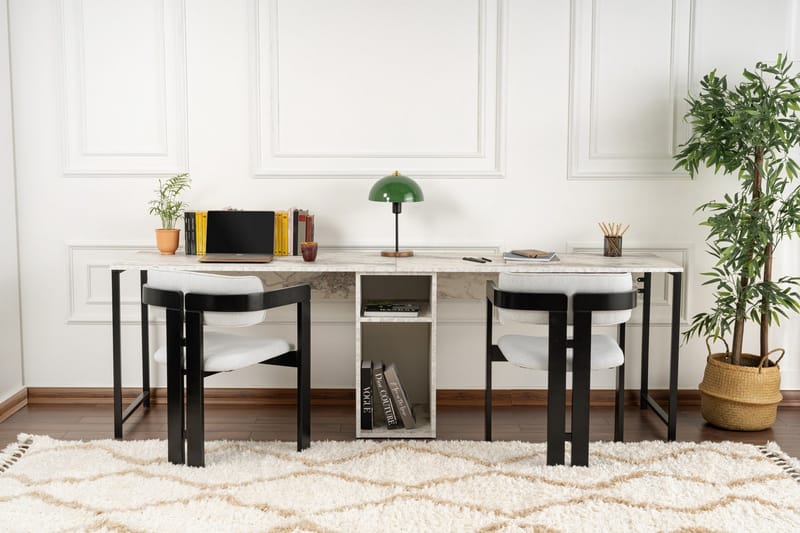 Hu Skrivebord 60x240 cm - Sort - Møbler - Borde - Kontorbord - Skrivebord