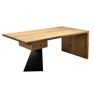 Ivoena Skrivebord 180 cm - Naturfarvet akacie/sort - Møbler - Borde - Kontorbord - Skrivebord