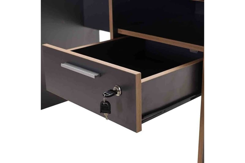 Jenifer Skrivebord 60x120 cm - Mellemfarvet træ/Antracit - Møbler - Borde - Kontorbord - Skrivebord