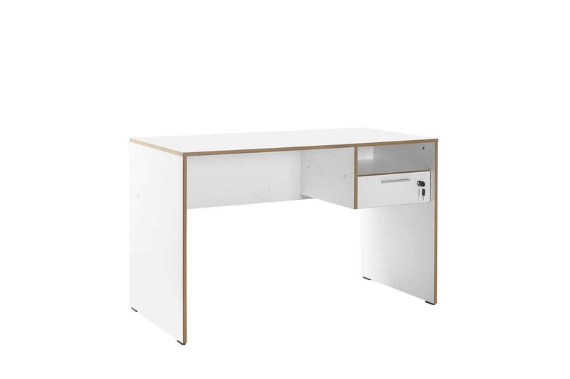 Jenifer Skrivebord 60x120 cm - Mellemfarvet træ/Hvid - Møbler - Borde - Kontorbord - Skrivebord