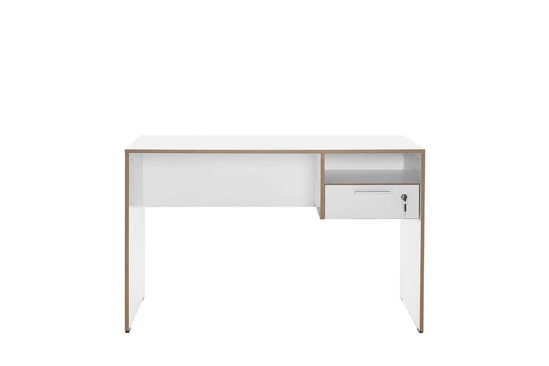 Jenifer Skrivebord 60x120 cm - Mellemfarvet træ/Hvid - Møbler - Borde - Kontorbord - Skrivebord