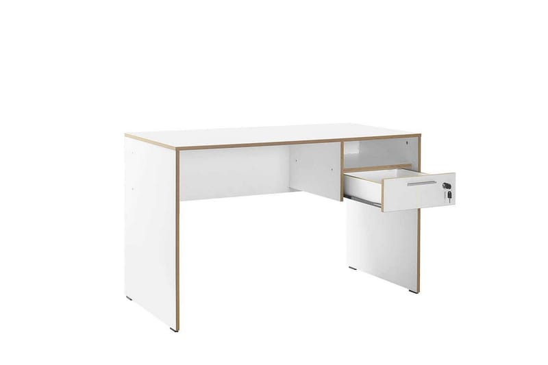 Jenifer Skrivebord 60x120 cm - Mellemfarvet træ/Hvid - Møbler - Borde - Kontorbord - Skrivebord