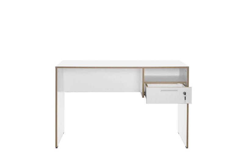 Jenifer Skrivebord 60x120 cm - Mellemfarvet træ/Hvid - Møbler - Borde - Kontorbord - Skrivebord