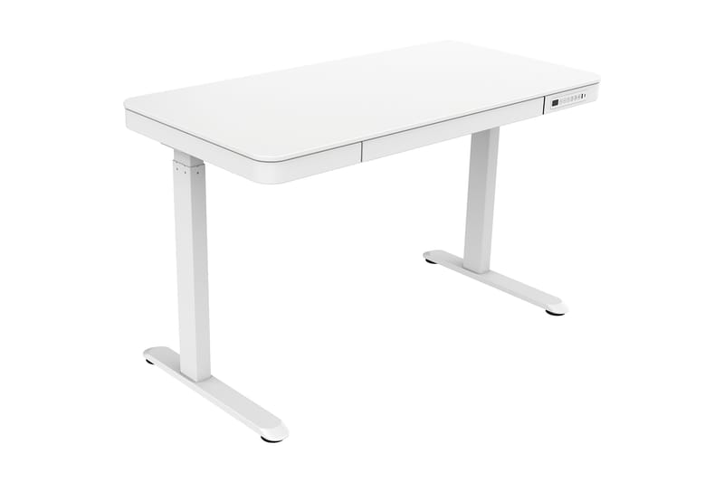 Kahchi Skrivebord 120x60 cm Justerbar højde - Hvid - Skrivebord