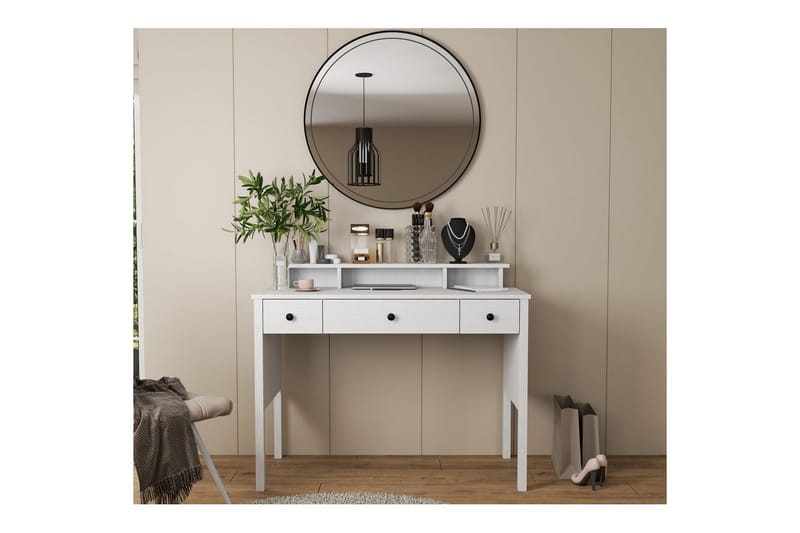 Krynn Toiletbord 120 cm - Natur/Hvid - Møbler - Borde - Kontorbord - Skrivebord