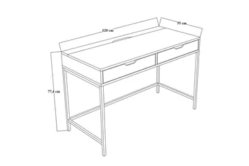 Loryn Skrivebord 55x120 cm - Grøn - Møbler - Borde - Kontorbord - Skrivebord