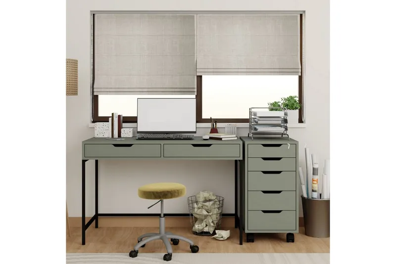 Loryn Skrivebord 55x120 cm - Grøn - Møbler - Borde - Kontorbord - Skrivebord