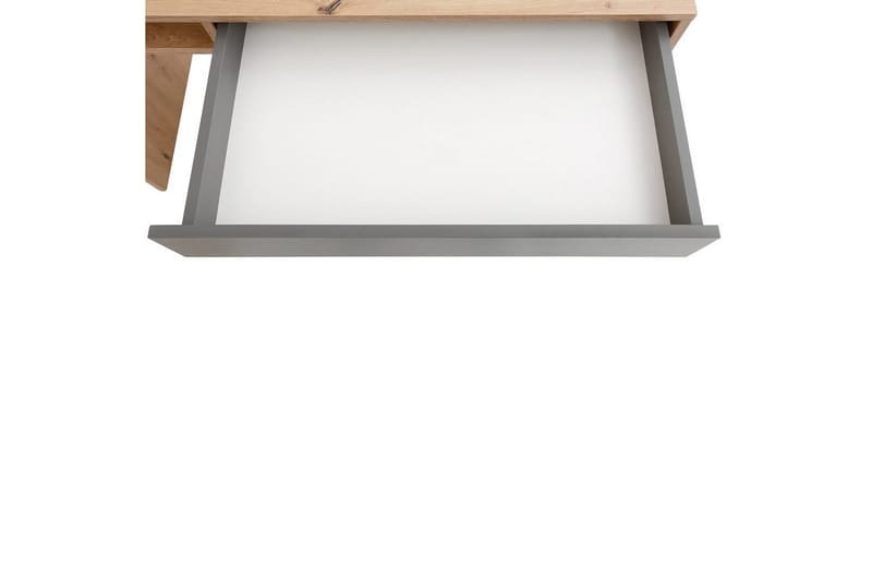 Magnet Skrivebord med Opbevaring og Skuffer i Træ - Brun - Møbler - Borde - Kontorbord - Skrivebord