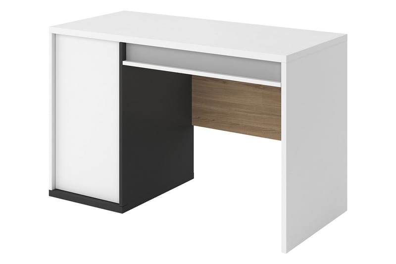 Metropolitan Skrivebord 120x56 cm, Brun/Hvid/Lysgrå/Sort