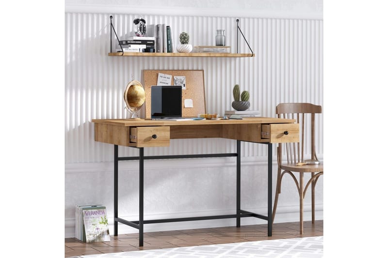 Mirric Skrivebord 60x120 cm - Eg/Sort - Møbler - Borde - Kontorbord - Skrivebord