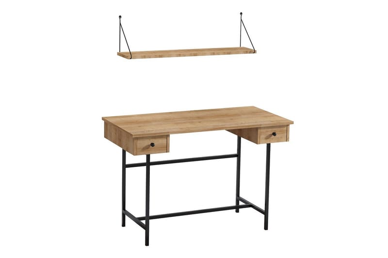 Mirric Skrivebord 60x120 cm, Eg/Sort