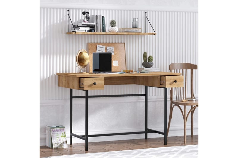 Mirric Skrivebord 60x120 cm - Eg/Sort - Møbler - Borde - Kontorbord - Skrivebord